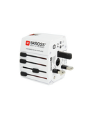 MUV USB World Travel Adapter (White) Side View 