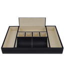 Decorebay Black PU Leather Valet Storage Tray