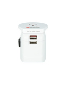 PRO Light USB World Travel Adapter (White) Side view