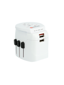 PRO Light USB World Travel Adapter (White)