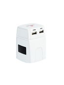 MUV Micro USB World Travel Adapter (White) Side view 